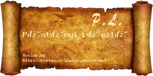 Pöstényi László névjegykártya